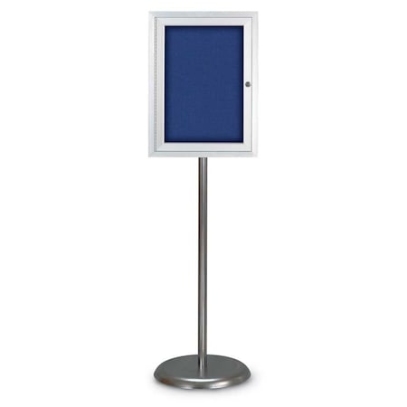 United Visual Products Corkboard, Double Door, Radius Frame, 48x36", Satin/Black Rubber UV7003-SATIN-RUBBER